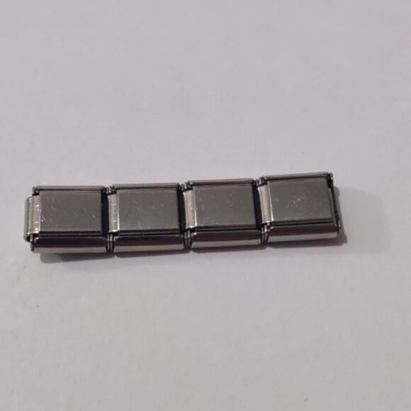 4 Blanks for Italian Link‎ Stainless Steel Nomination Style Charm Bracelet - Picture 2 of 2